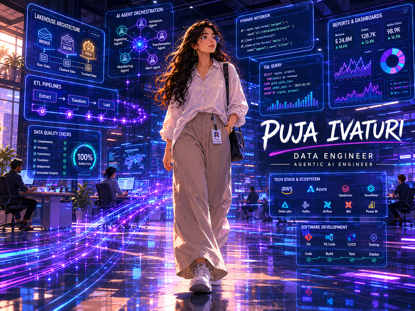 Puja Ivaturi , Data & Agentic AI Engineer illustration